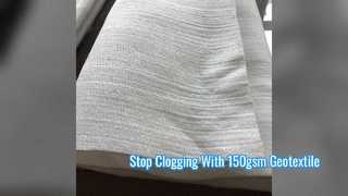 Filtro geotextil de 150 g/m² para desagües y drenajes franceses