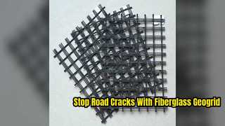 Geomalla de fibra de vidrio para un refuerzo más resistente de carreteras asfálticas
