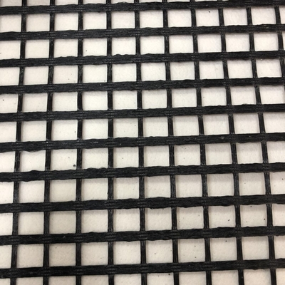 Mesh Fiberglass Geogrid negro para la estabilización de la tierra del pavimento