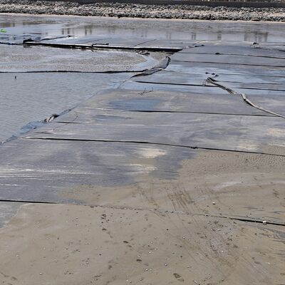 Tubos de deshidratación de geotextil de alta permeabilidad para proyectos de tratamiento de lodos municipales