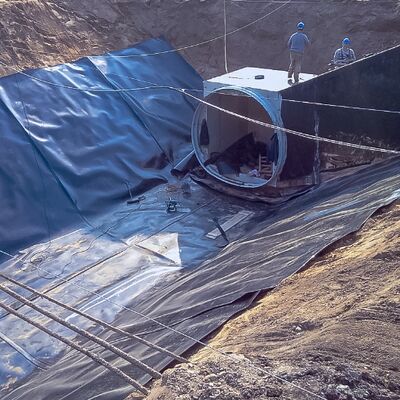 Revestimiento de geomembrana de HDPE seguro para peces para embalses de riego agrícola en estanques