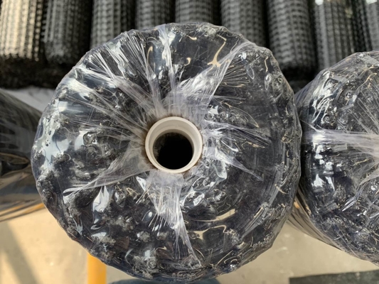 Estabilización de tierra negra Mesh Fiberglass Geogrid para el pavimento del cemento