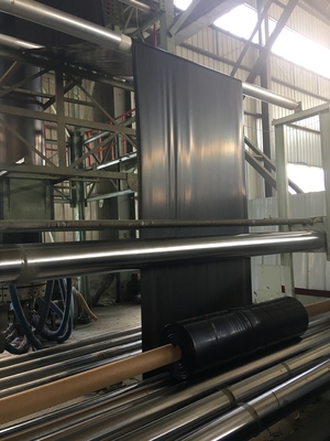 Contenido de negro de carbono 2,0-3,0% Resistencia a la ruptura ≥ 25KN/m Alargamiento en la ruptura ≥ 700% Revestimiento de geomembrana HDPE para la industria minera