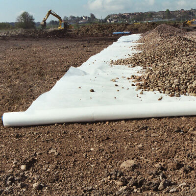 Tejido Geotextil No Tejido de Fibra Cortada de Polipropileno para Separación de Subrasante de Carreteras Temporales