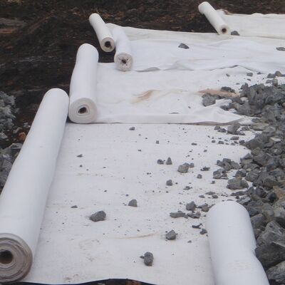 Tejido Geotextil No Tejido de Fibra Cortada de Polipropileno para Separación de Subrasante de Carreteras Temporales