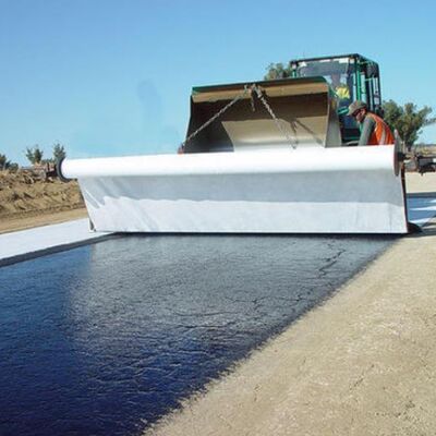 Good Filtration Eco-Friendly 150g 200g 300g PET Long Fiber Needle Punched Non Woven Geotextile For Coastal Slope Protection