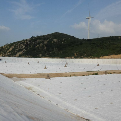 Estera no tejida resistente de la protección del geotextil de la fibra corta de la punción para la defensa de la cuesta del terraplén del río