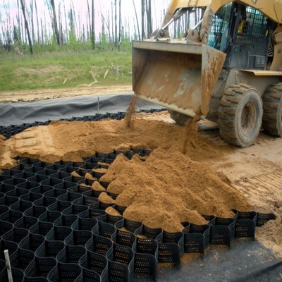 La estabilización verde negra de la grava de Geocell del HDPE perforó