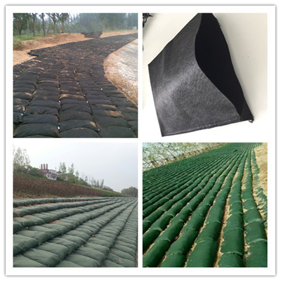 Negro no tejido no tóxico del verde 200g-1400g de Geobag del geotextil de los PP