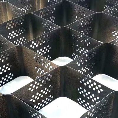 Espacio de soldadura Geocella de HDPE de 330 mm con una superficie suave de textura o tipo panal de miel que cumple con la norma GB Ideal para aplicaciones de refuerzo del suelo
